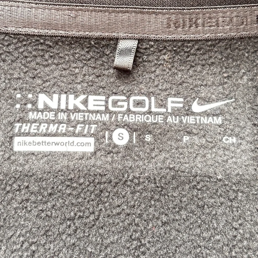 Nike Golf Womens Performance 1/4 Zip Pullover Sz Small Black w/ Pockets Tennis